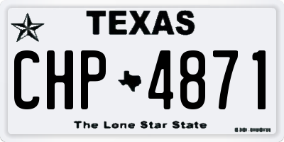 TX license plate CHP4871