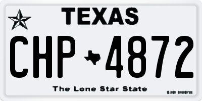 TX license plate CHP4872