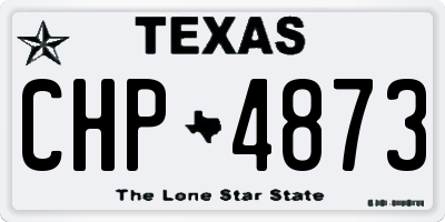 TX license plate CHP4873