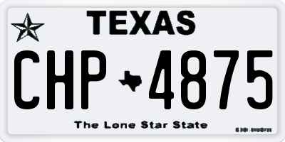 TX license plate CHP4875