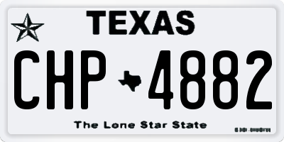 TX license plate CHP4882