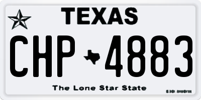TX license plate CHP4883