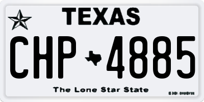 TX license plate CHP4885