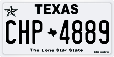 TX license plate CHP4889