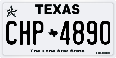 TX license plate CHP4890