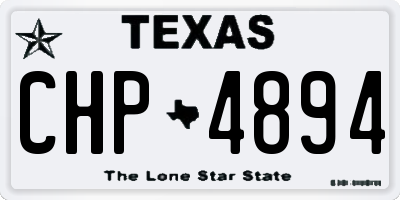 TX license plate CHP4894