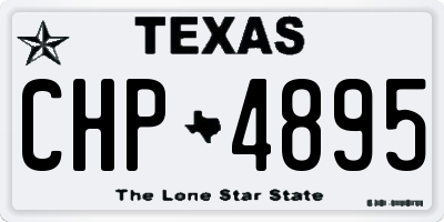 TX license plate CHP4895