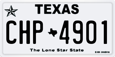 TX license plate CHP4901