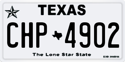 TX license plate CHP4902