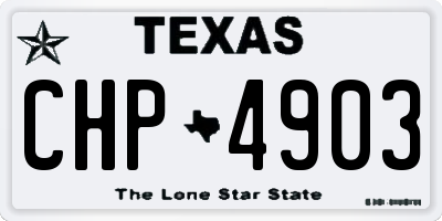 TX license plate CHP4903