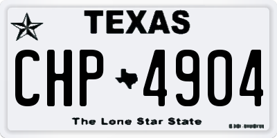 TX license plate CHP4904