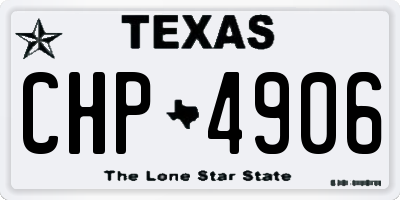 TX license plate CHP4906