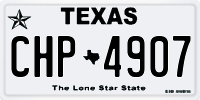 TX license plate CHP4907