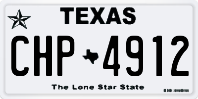 TX license plate CHP4912