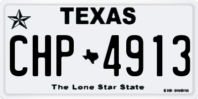 TX license plate CHP4913