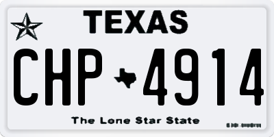 TX license plate CHP4914