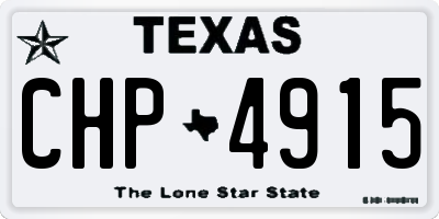 TX license plate CHP4915