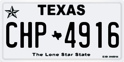 TX license plate CHP4916