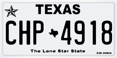 TX license plate CHP4918