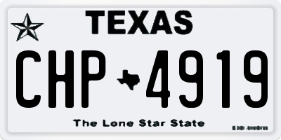 TX license plate CHP4919