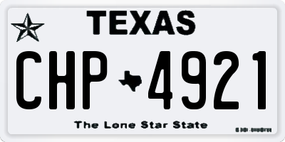 TX license plate CHP4921