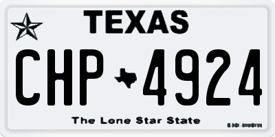 TX license plate CHP4924