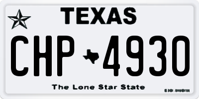 TX license plate CHP4930