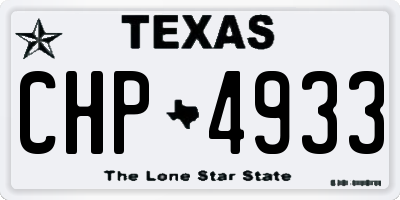 TX license plate CHP4933