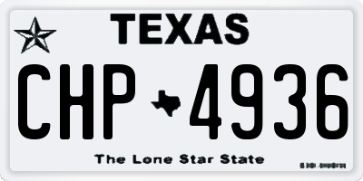 TX license plate CHP4936
