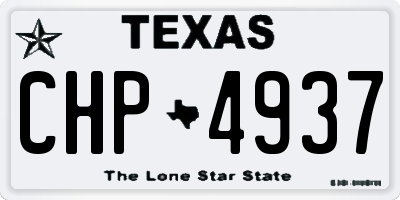 TX license plate CHP4937