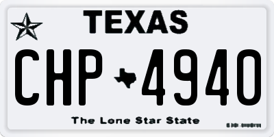 TX license plate CHP4940