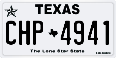 TX license plate CHP4941