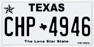 TX license plate CHP4946