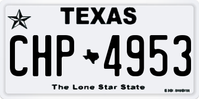 TX license plate CHP4953