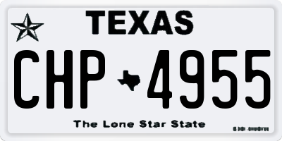 TX license plate CHP4955