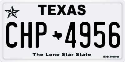 TX license plate CHP4956