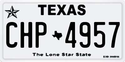 TX license plate CHP4957