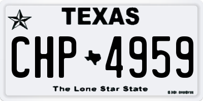 TX license plate CHP4959