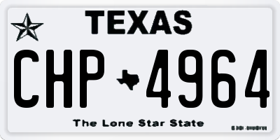 TX license plate CHP4964
