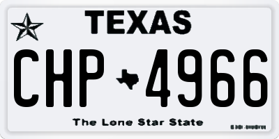 TX license plate CHP4966