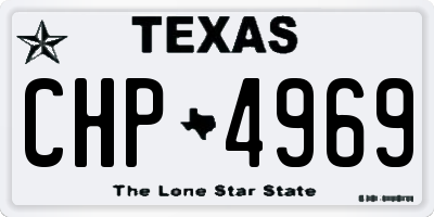 TX license plate CHP4969
