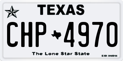 TX license plate CHP4970