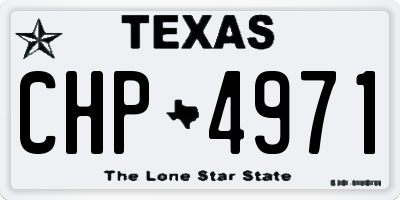 TX license plate CHP4971