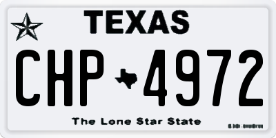 TX license plate CHP4972