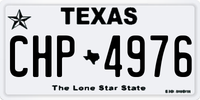 TX license plate CHP4976