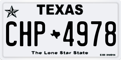 TX license plate CHP4978