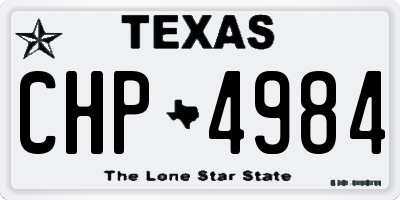 TX license plate CHP4984