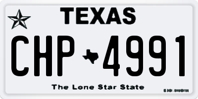 TX license plate CHP4991