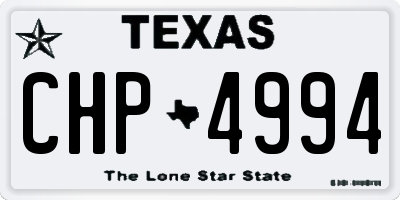 TX license plate CHP4994