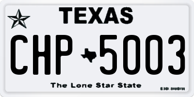 TX license plate CHP5003